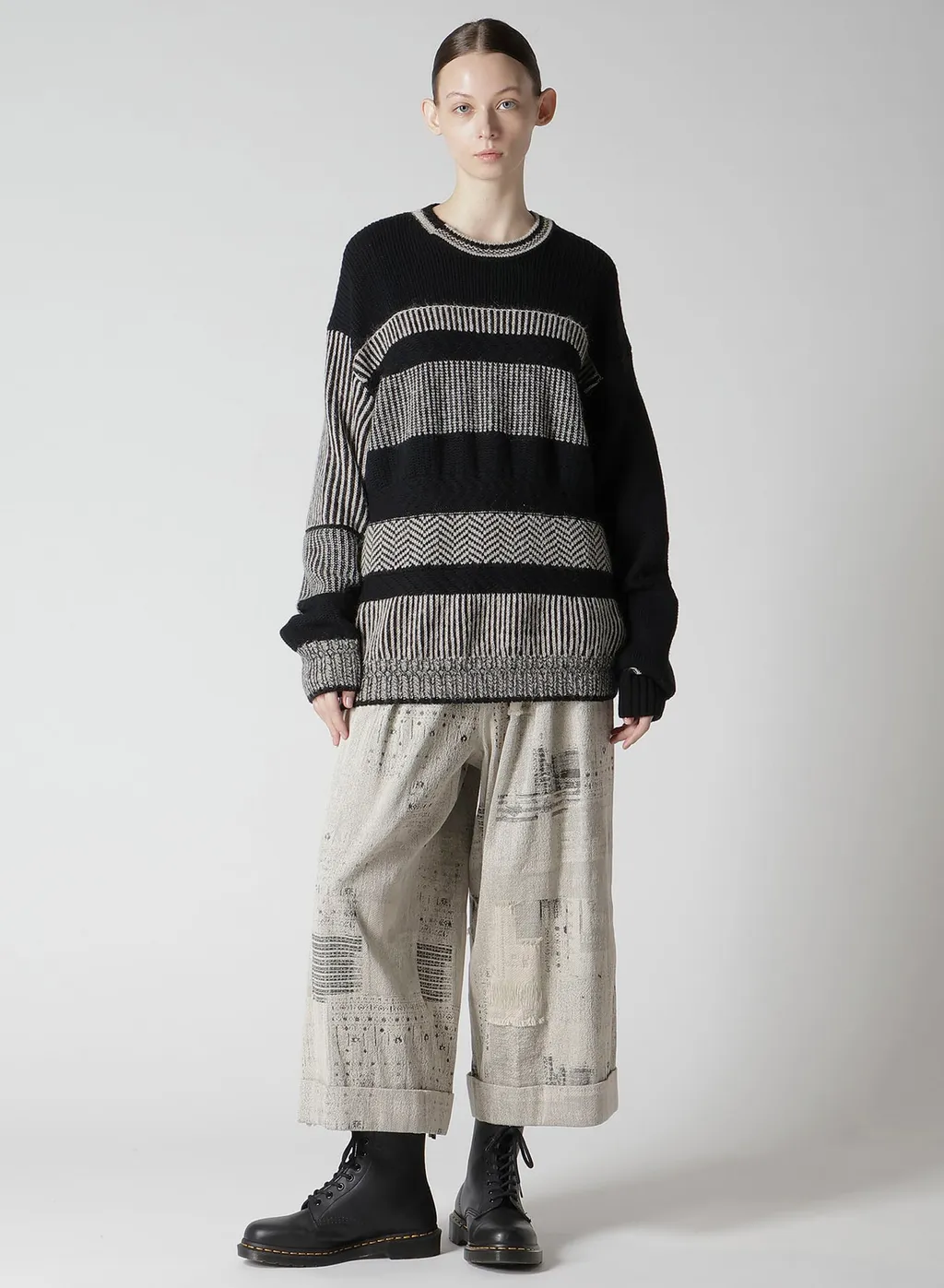 Naitive Jacquard Design Long Sleeve Pullover