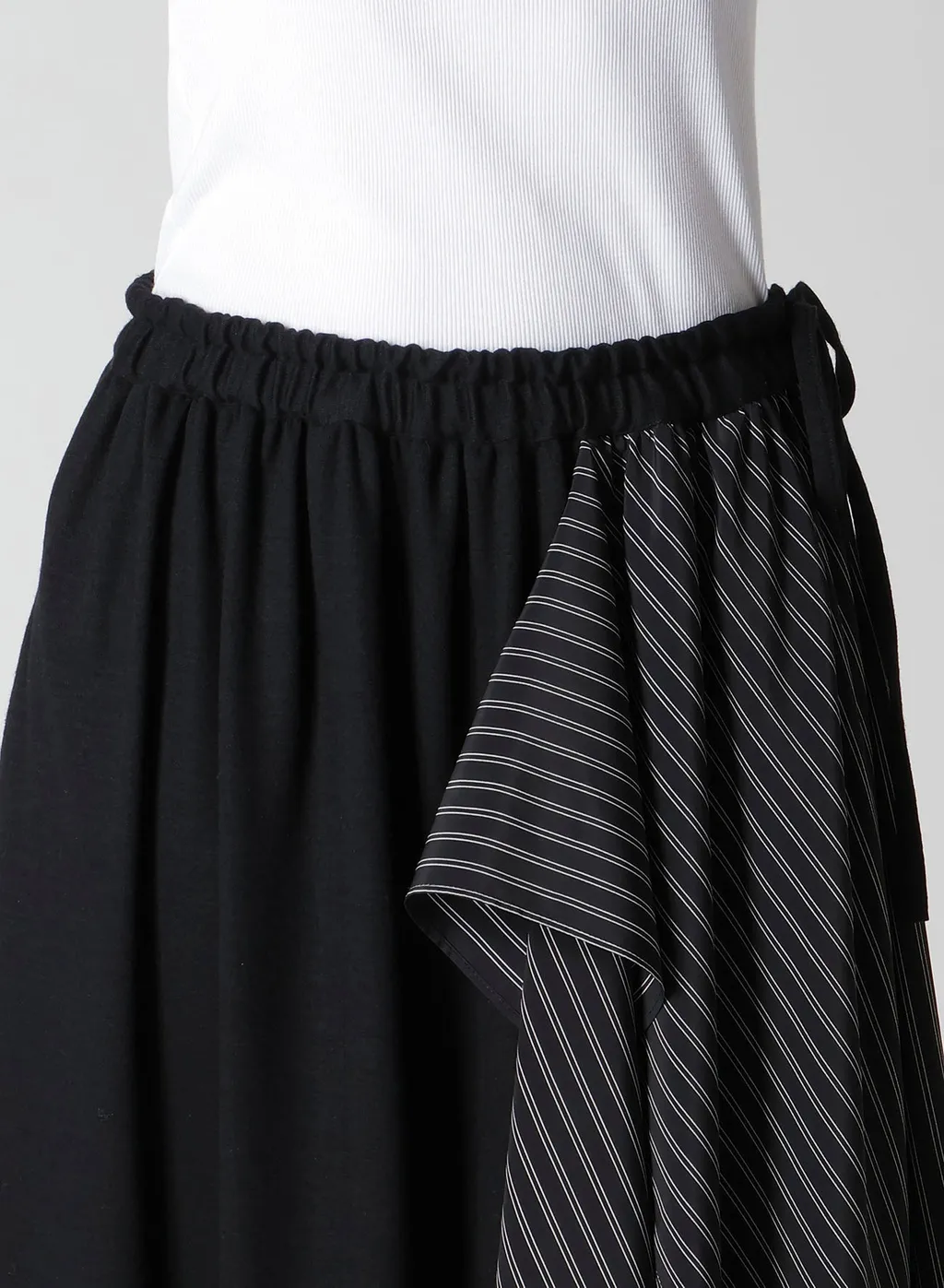 Cotton/Crepe De Chine Flare Skirt