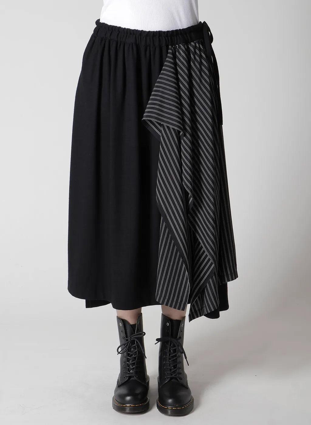 Cotton/Crepe De Chine Flare Skirt