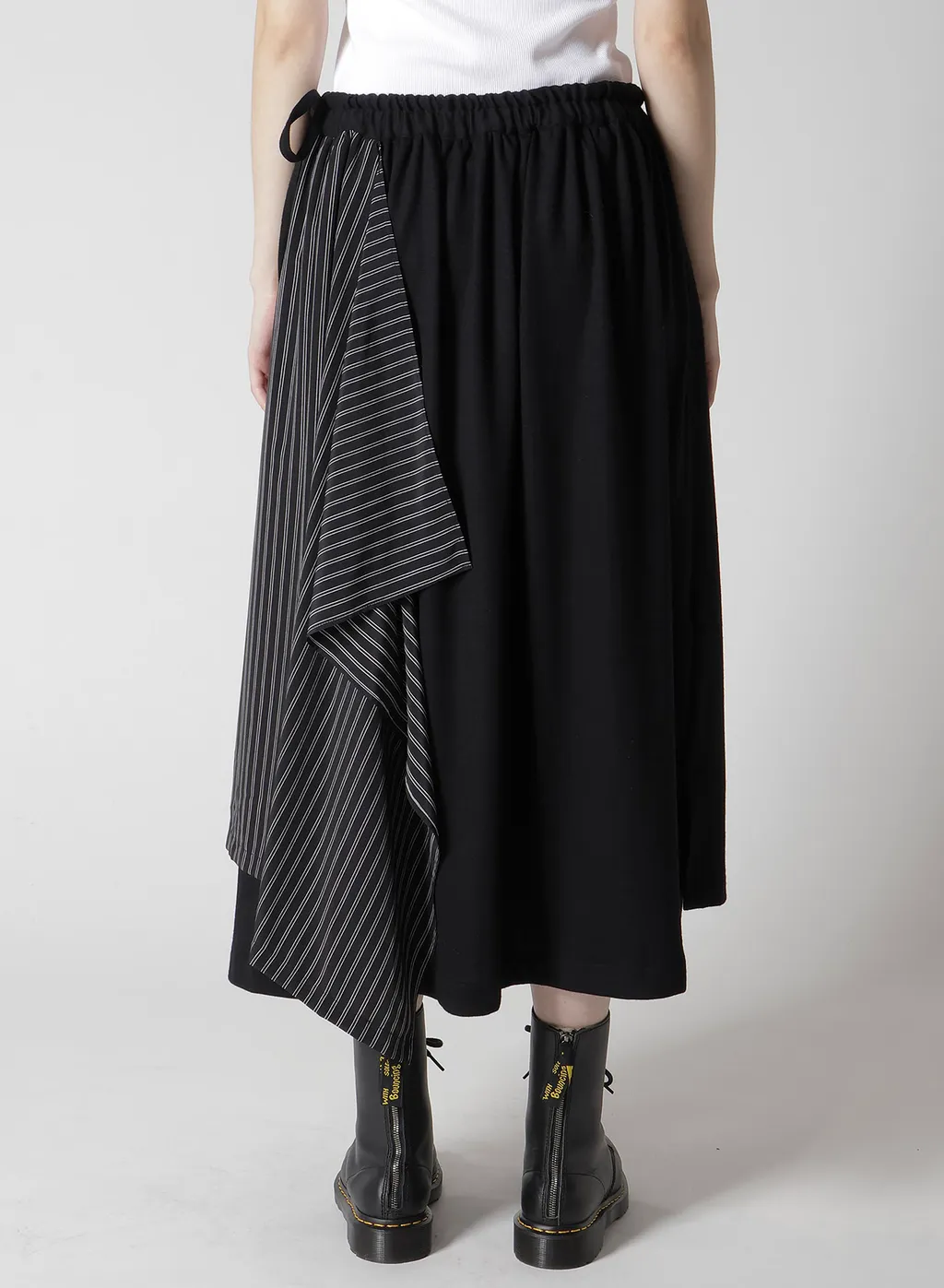 Cotton/Crepe De Chine Flare Skirt
