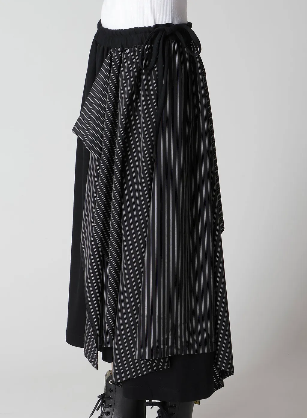 Cotton/Crepe De Chine Flare Skirt