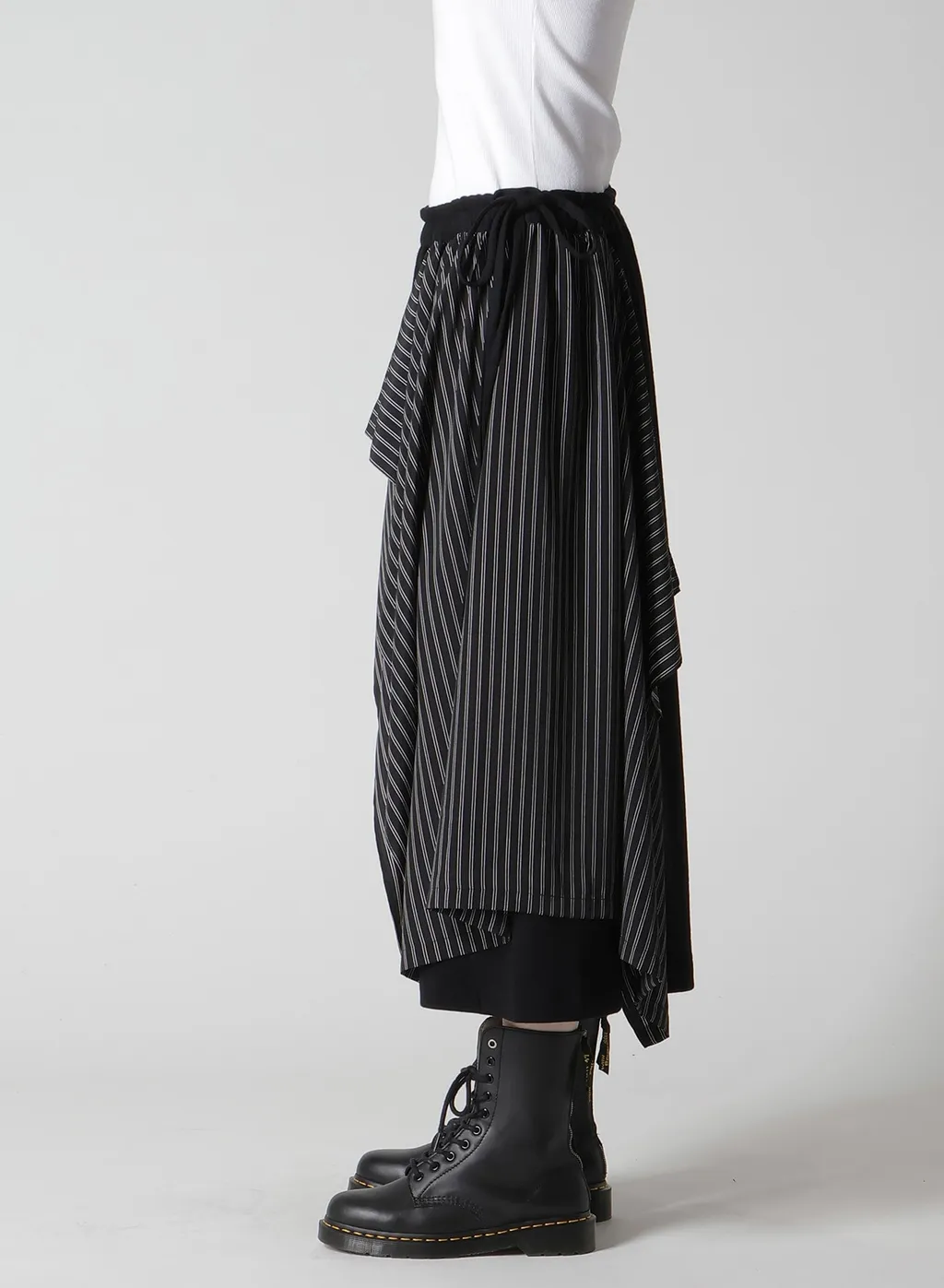 Cotton/Crepe De Chine Flare Skirt