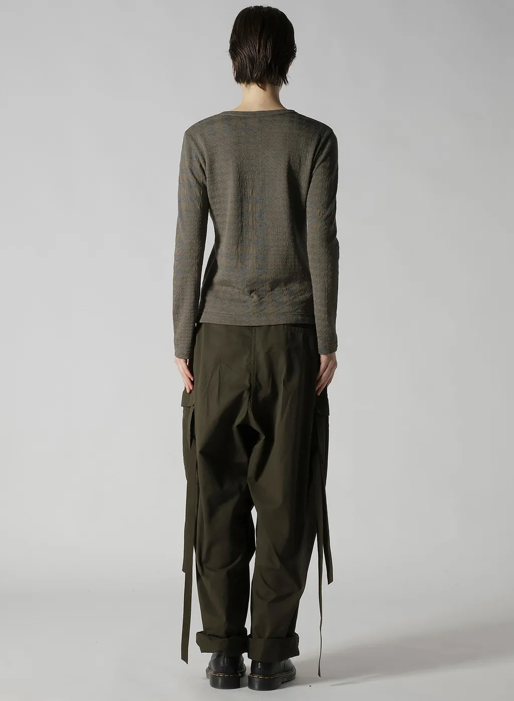 Houndstooth Unbalanced Long Sleeve T