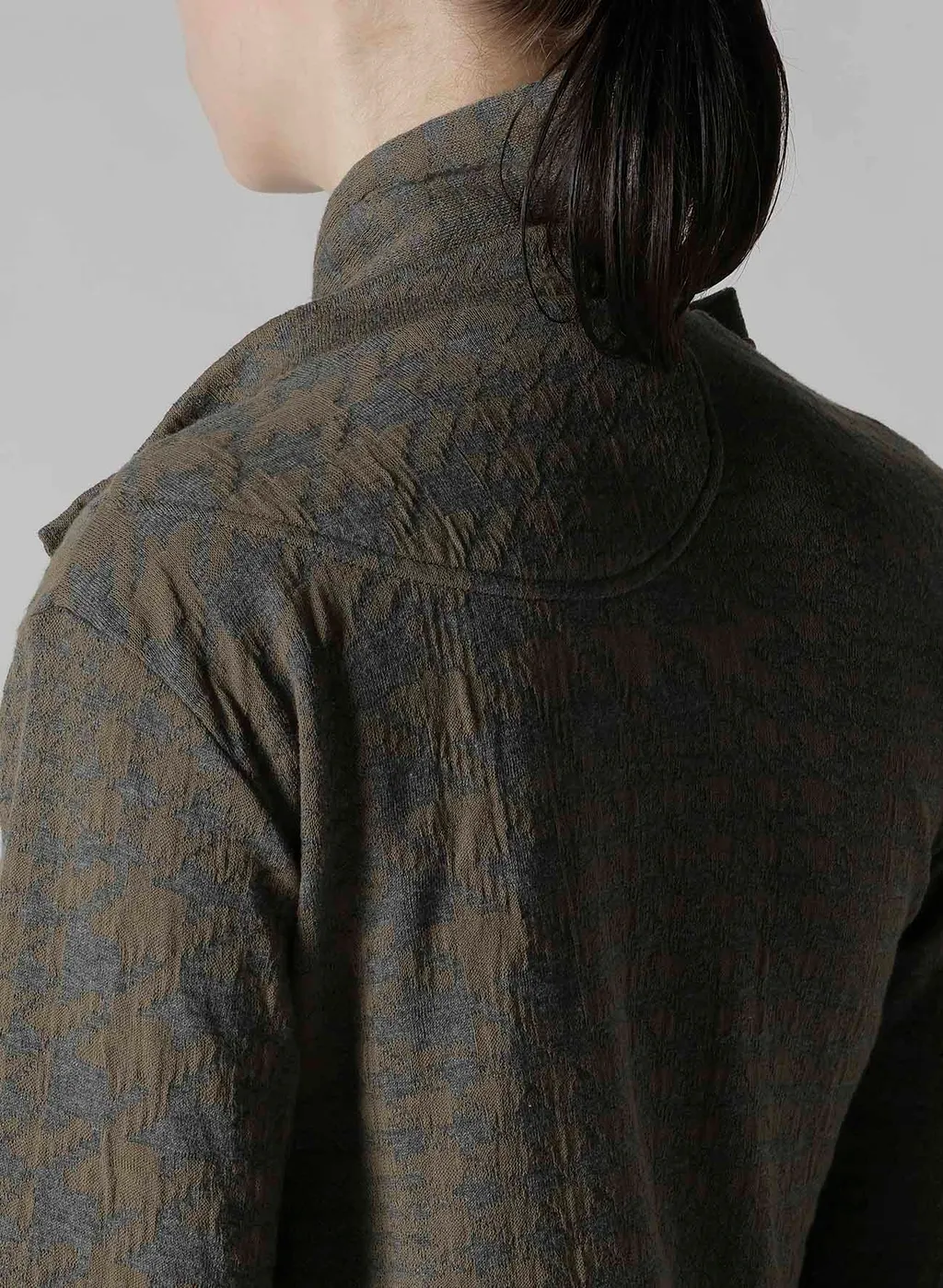 Houndstooth Unbalanced Ribbon Cardigan