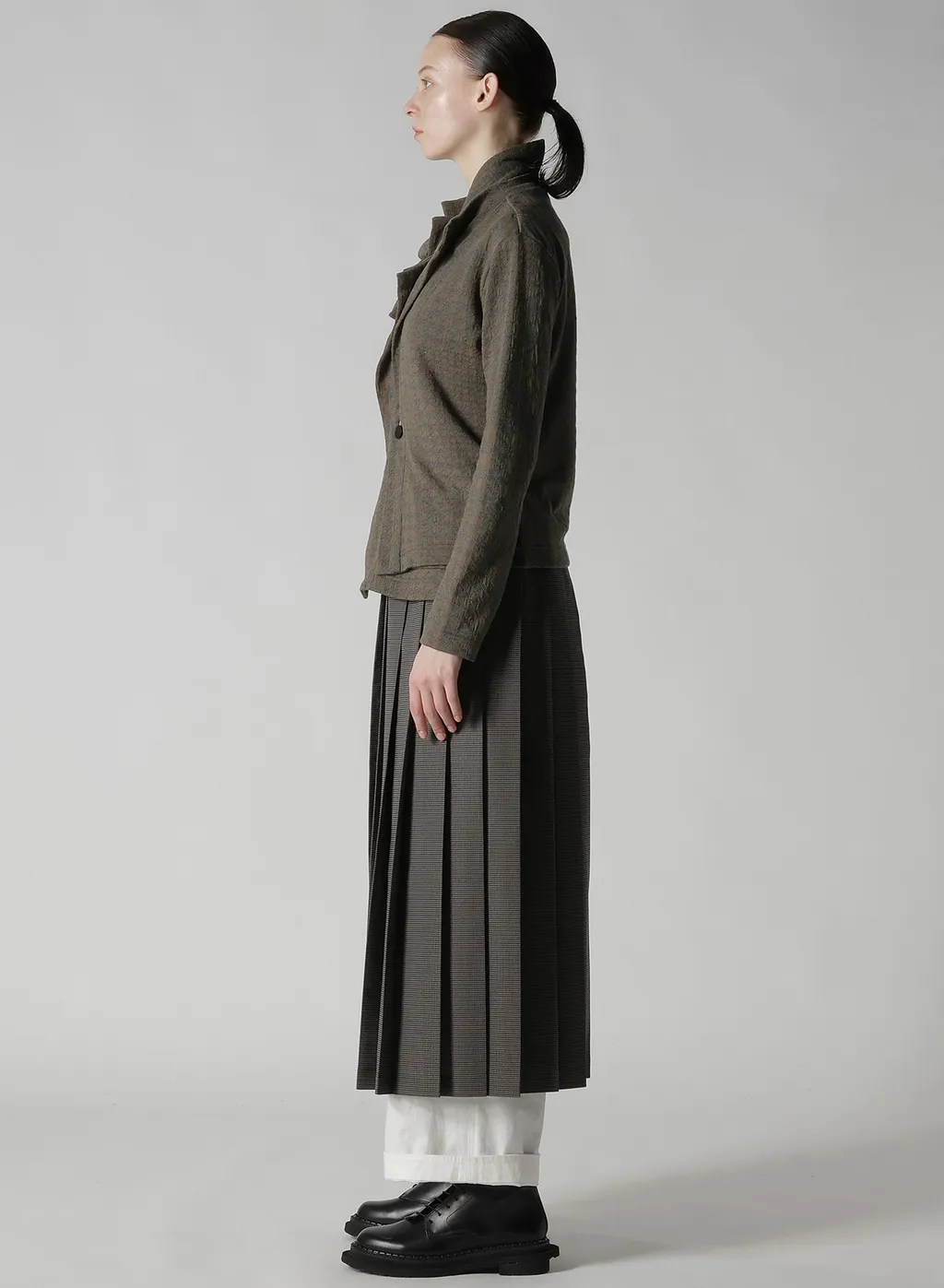 Houndstooth Unbalanced Ribbon Cardigan