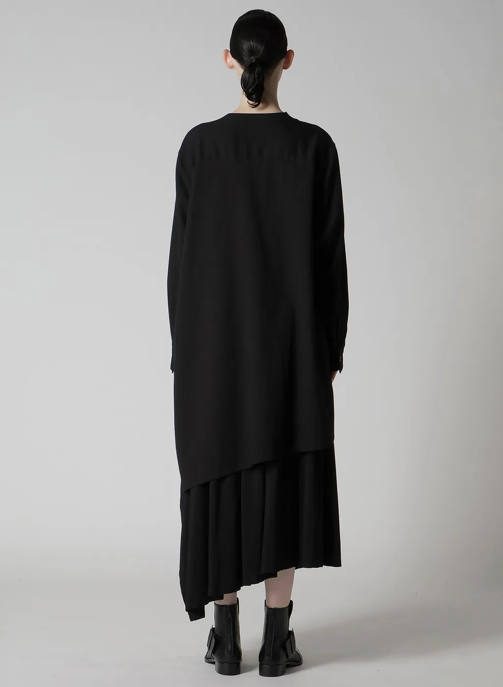 Cotton Viyella Pintuck Asymmeteric Blouse