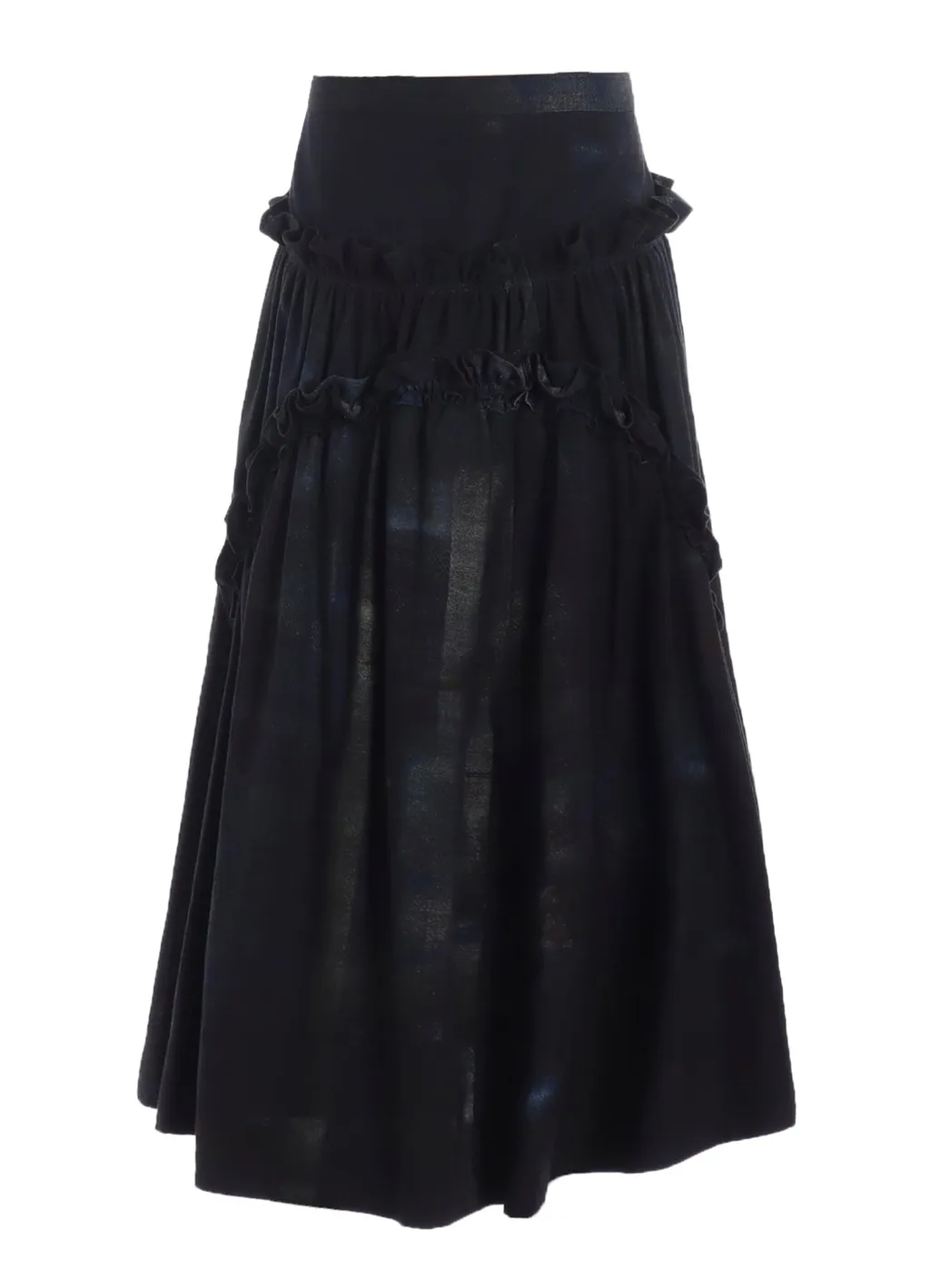 6Oz Denim Frill Gathered Skirt
