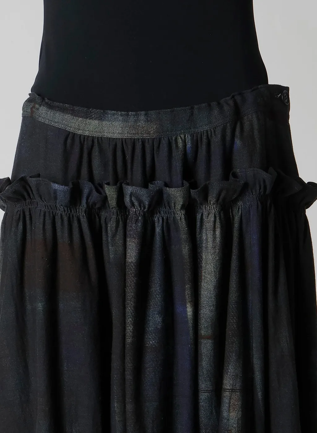 6Oz Denim Frill Gathered Skirt