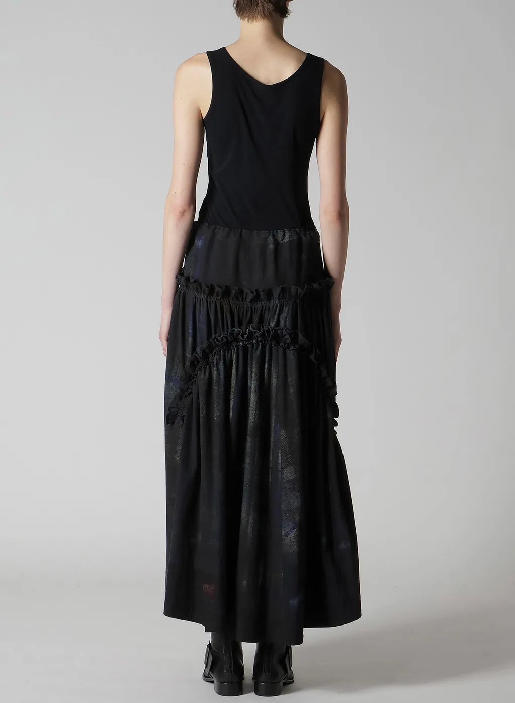 6Oz Denim Frill Gathered Skirt