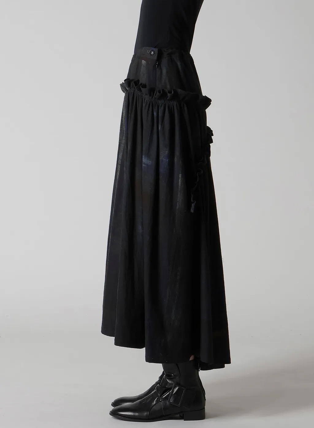 6Oz Denim Frill Gathered Skirt