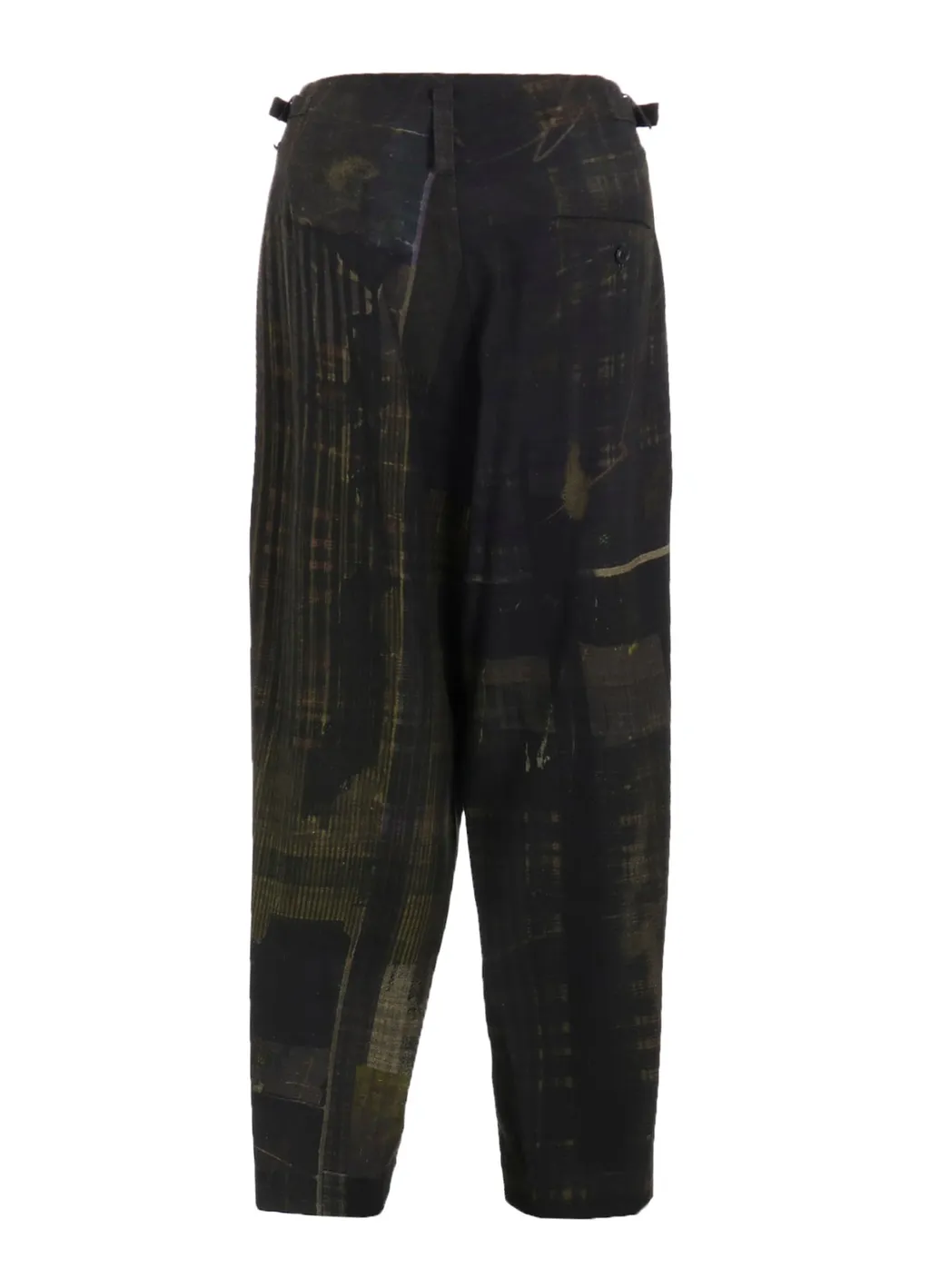 Faded Plaid 6Oz Denim Double Tuck Wide Pants
