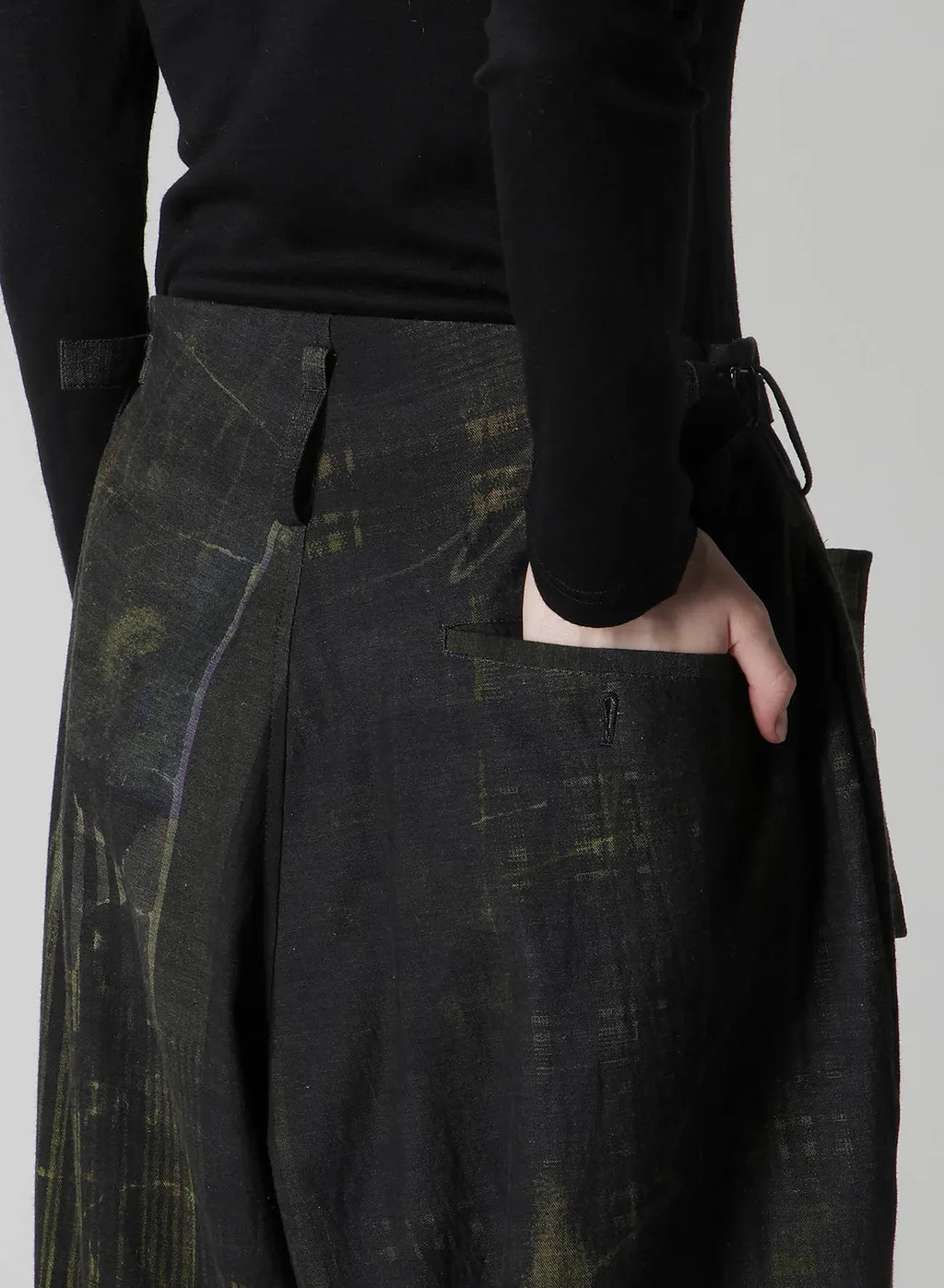 Faded Plaid 6Oz Denim Double Tuck Wide Pants