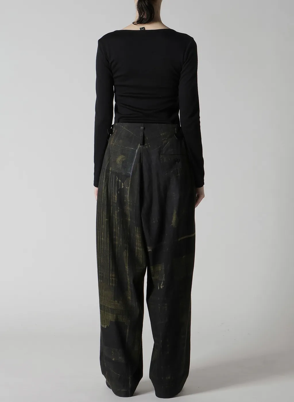 Faded Plaid 6Oz Denim Double Tuck Wide Pants
