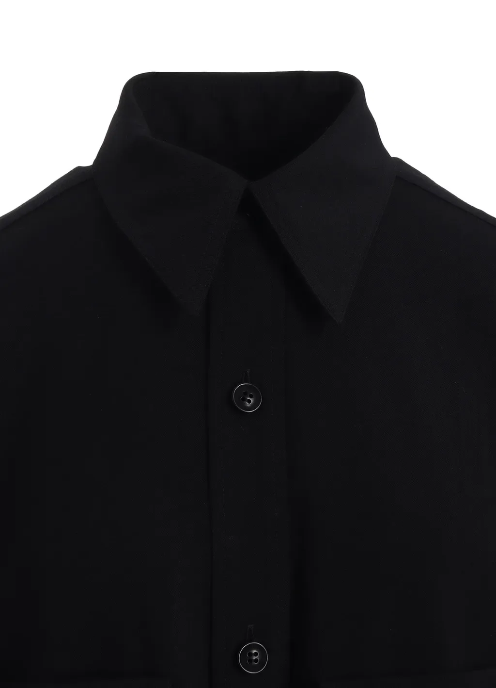 Wool Brend Twill Military Shirt Dress