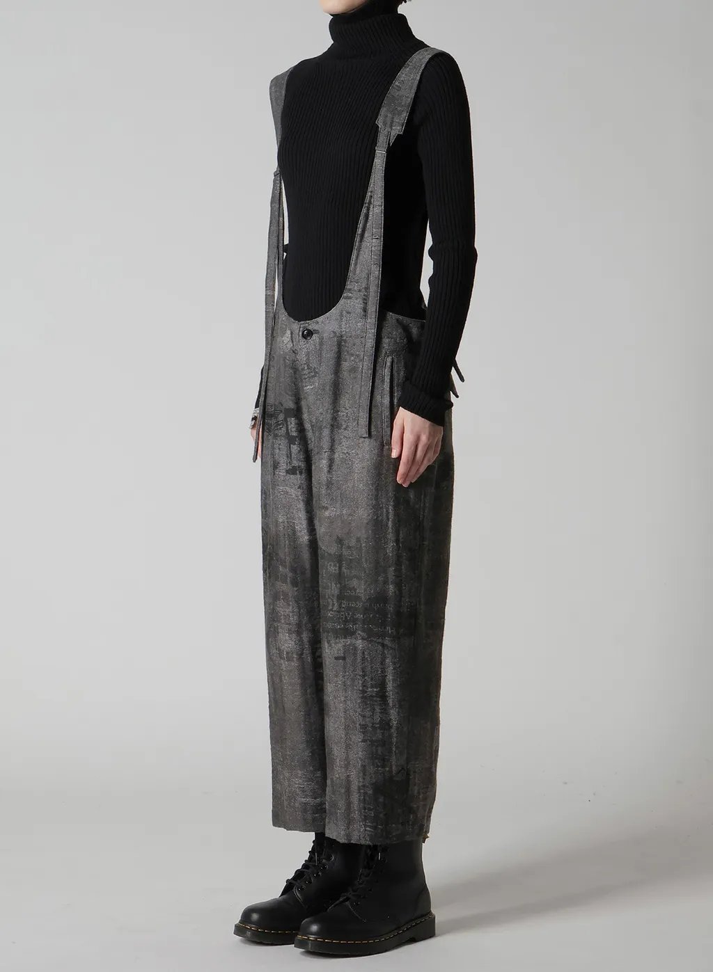 Patch Design Print Fish Tail Dress Overalls