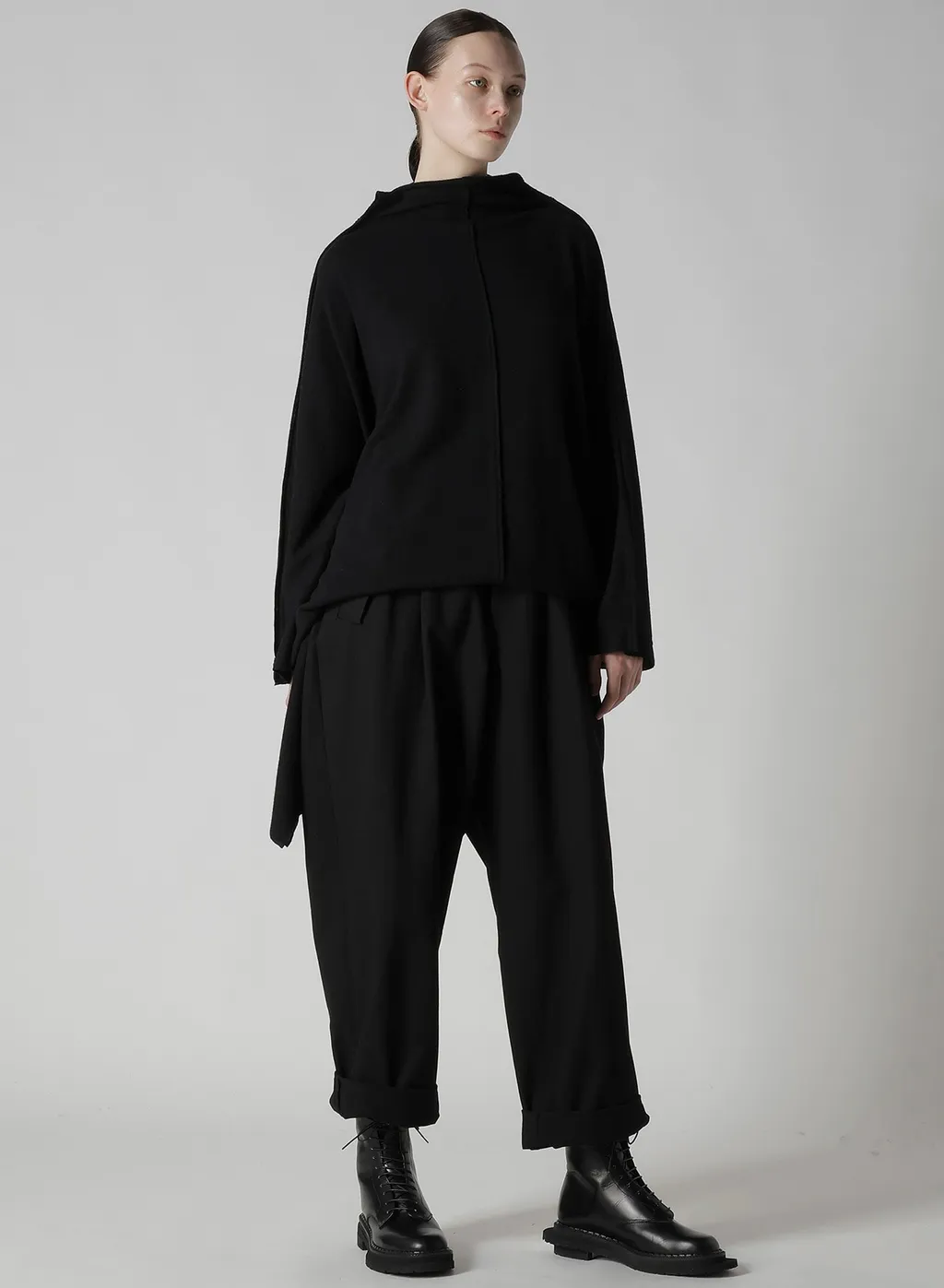 W/Ny Jersey Dolman Sleeve High Neck Pullover