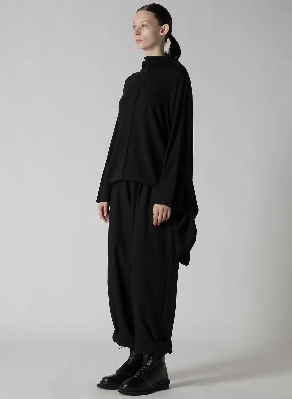 W/Ny Jersey Dolman Sleeve High Neck Pullover