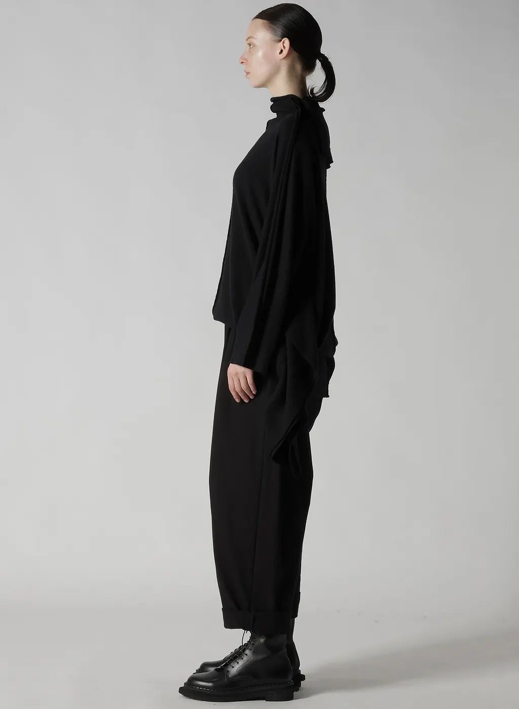 W/Ny Jersey Dolman Sleeve High Neck Pullover