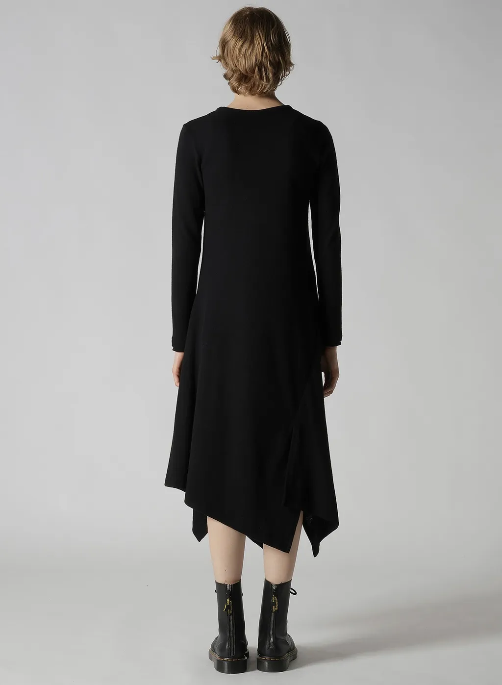 W/Ny Jersey Round Neck Flare Dress