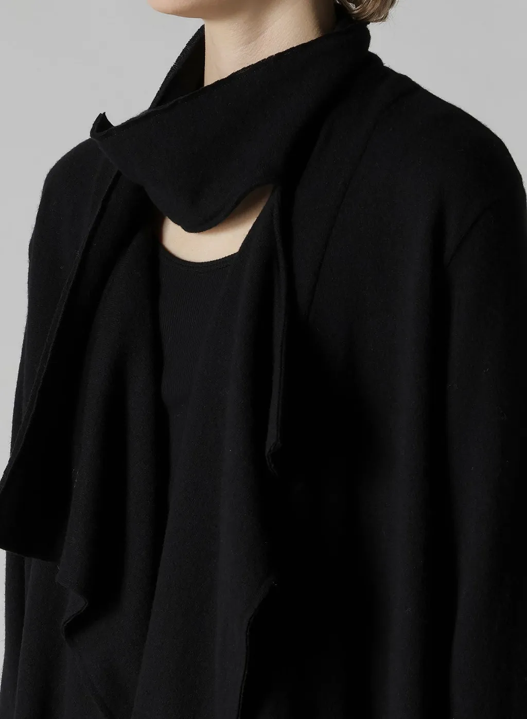 W/Ny Jersey High Neck Cardigan