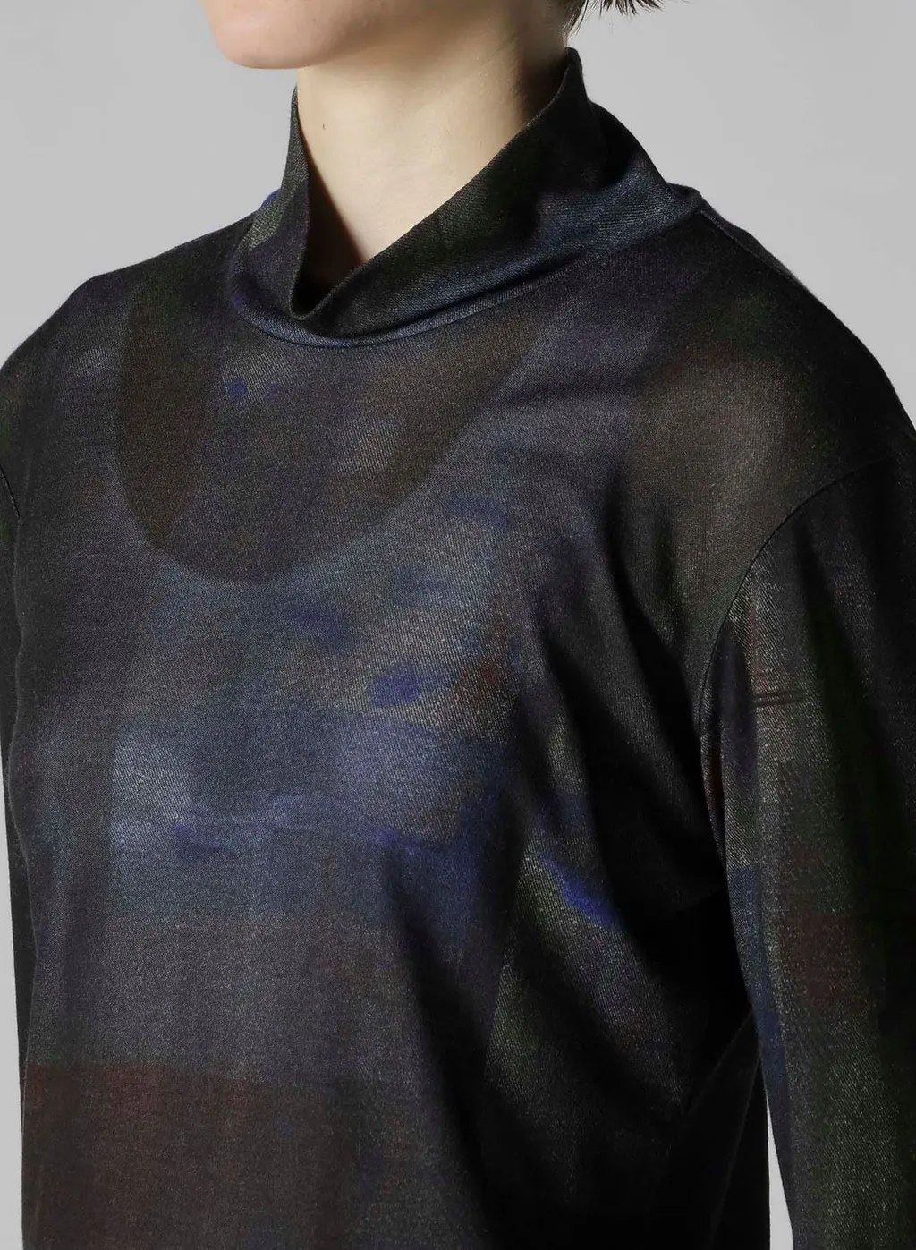 Lyocell Smooth High Neck Sleeve T