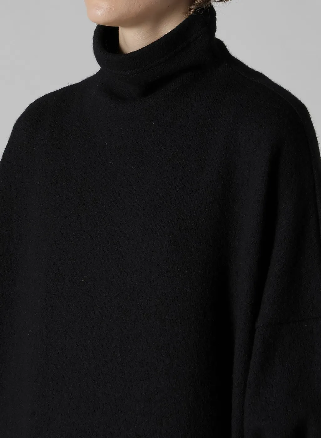 Knit Conbination High Neck Dress