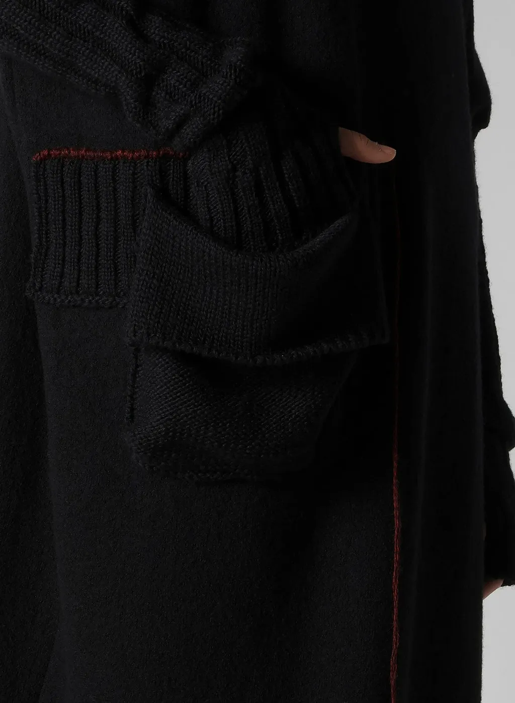 Knit Conbination High Neck Dress