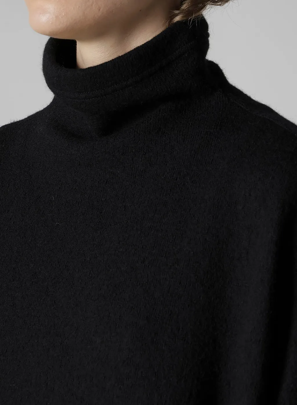 Knit Conbination High Neck Dress