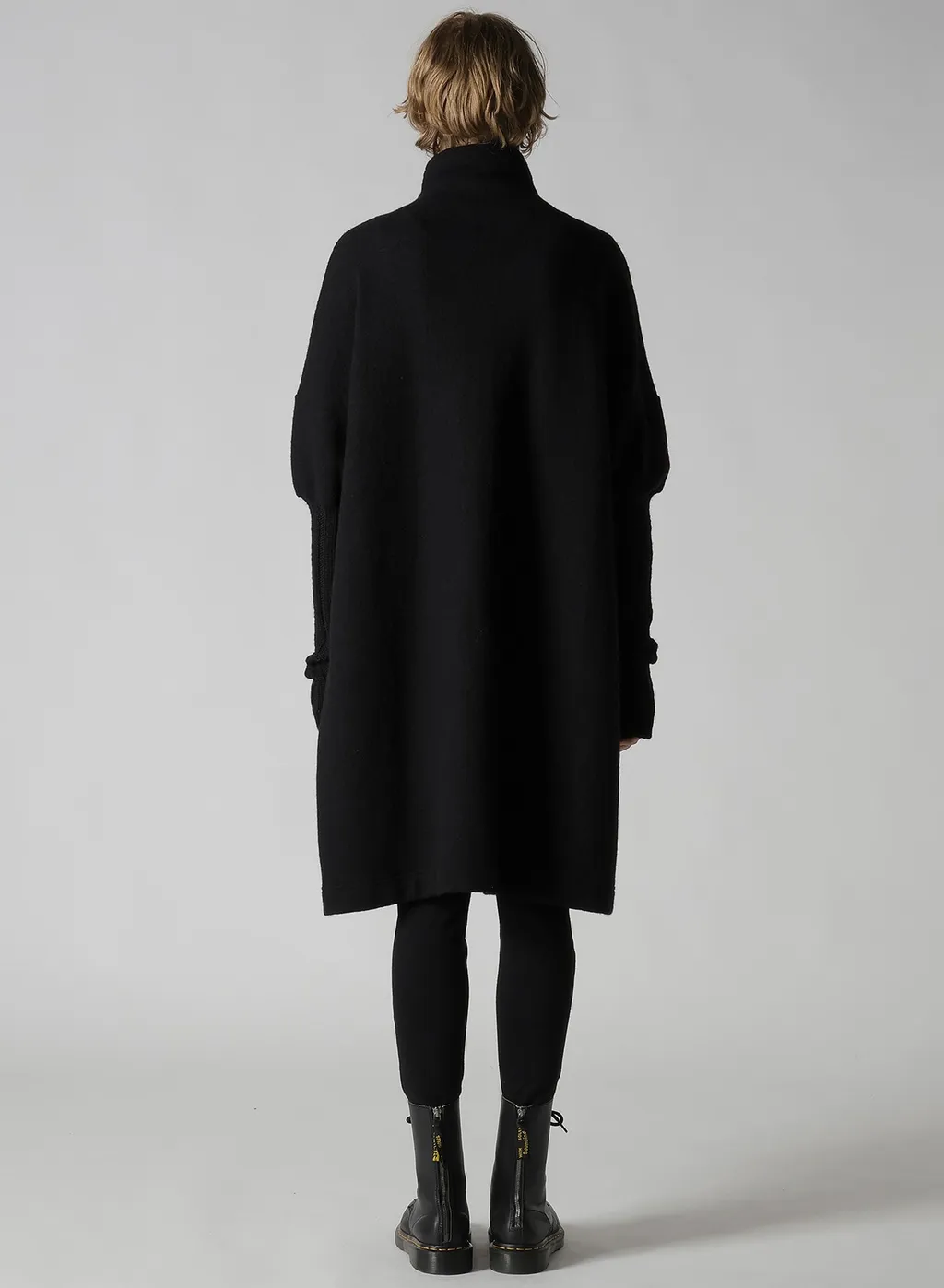 Knit Conbination High Neck Dress