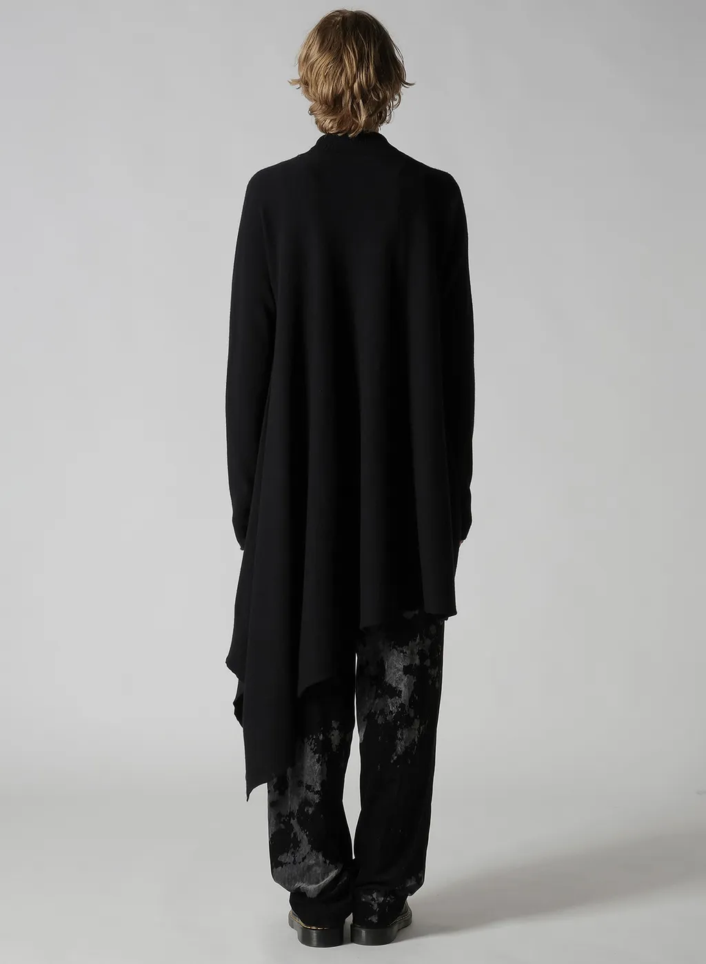 Wool Asymmetric Long Cardigan