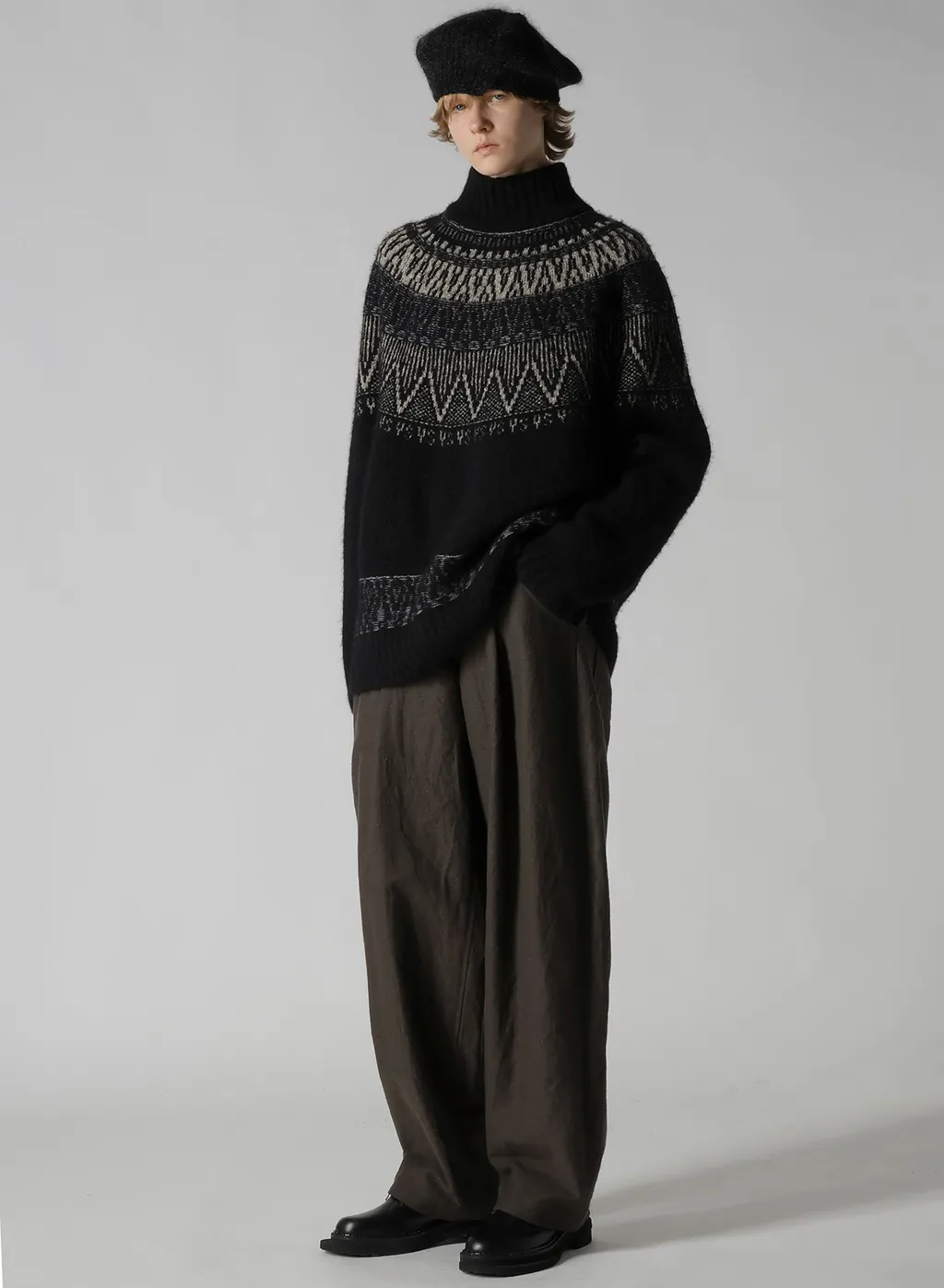 Mahair Wool Combination Beret