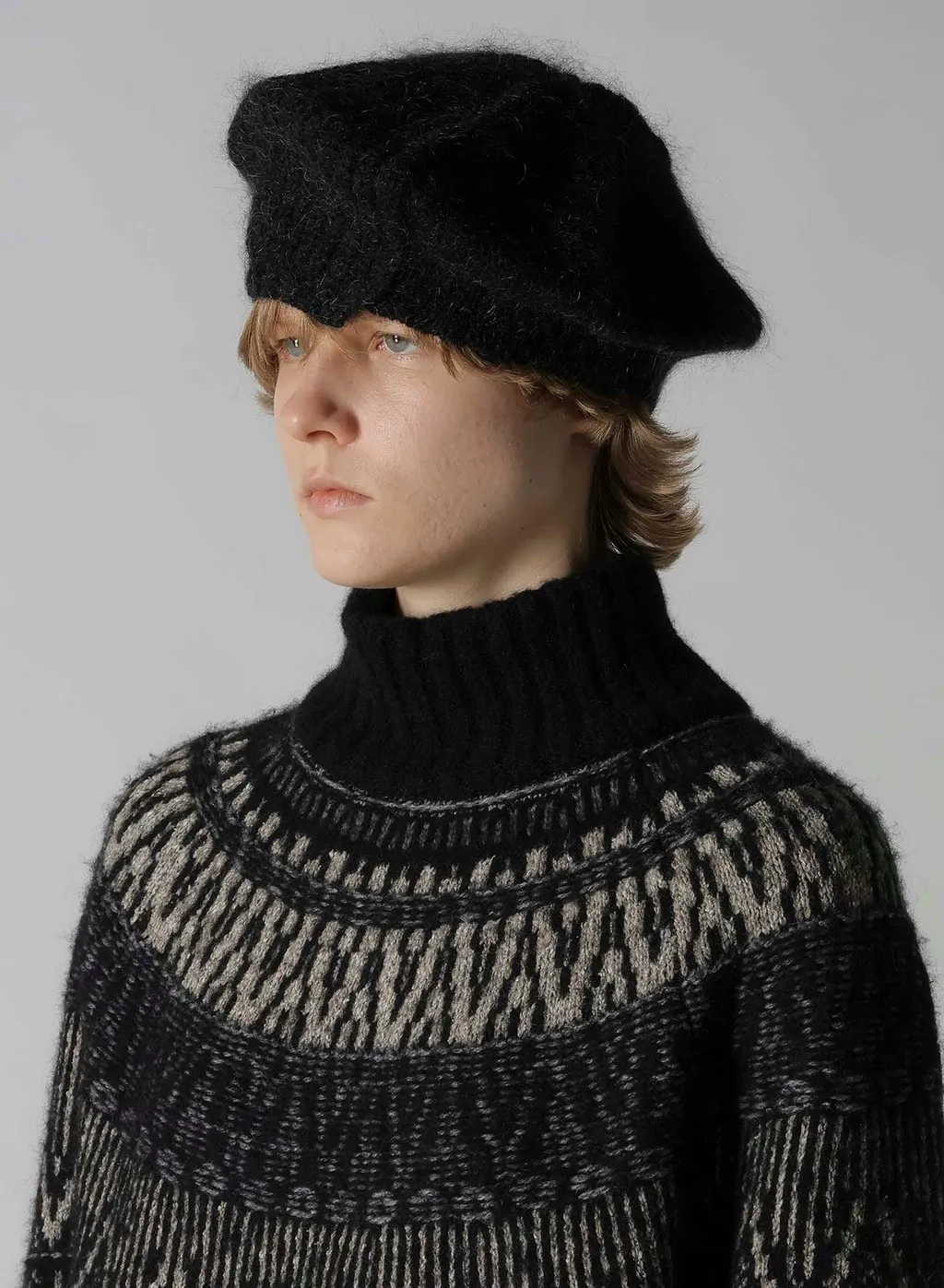 Mahair Wool Combination Beret
