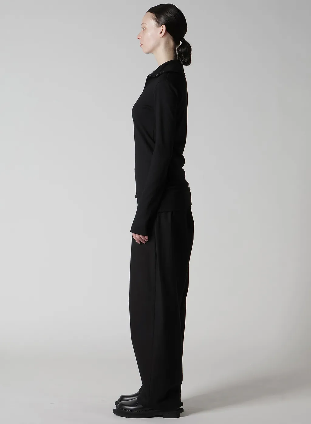 Mild Washable Jersey High Neck Blouse