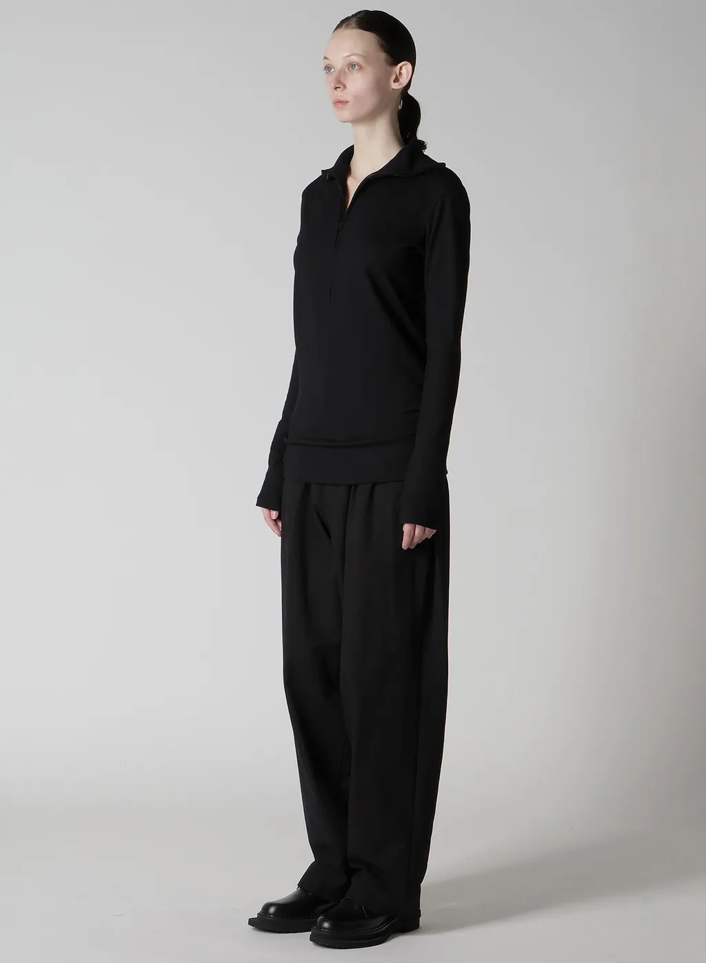 Mild Washable Jersey High Neck Blouse