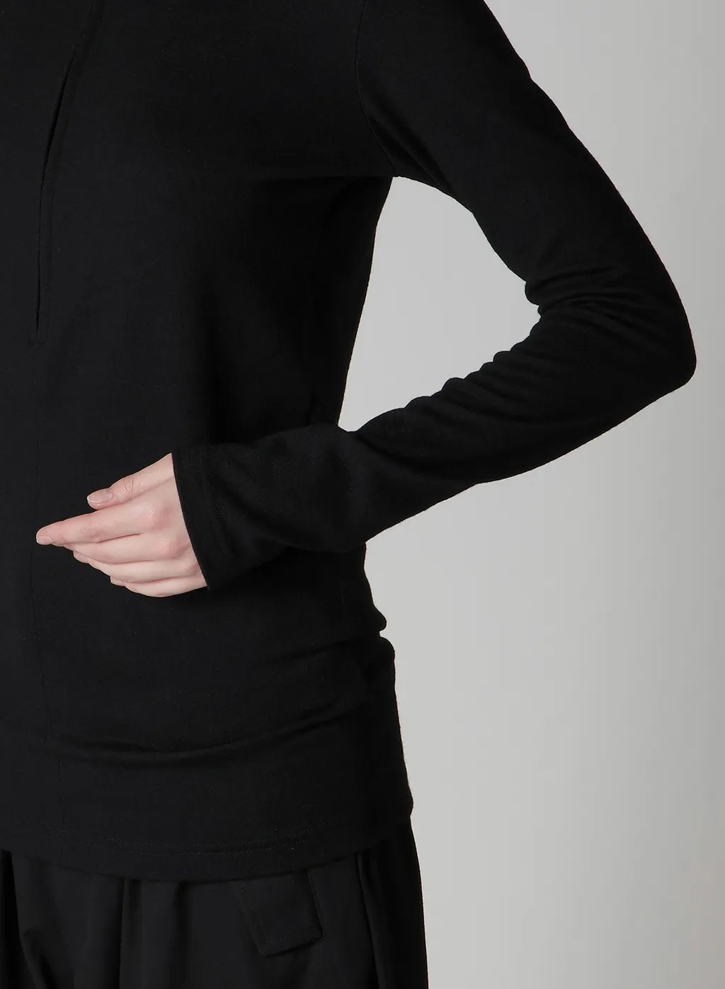 Mild Washable Jersey High Neck Blouse
