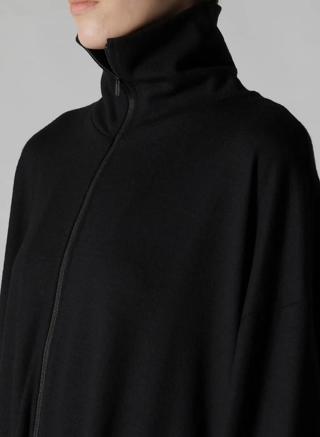 Mild Washable Jersey Stand-Up Collar Dress