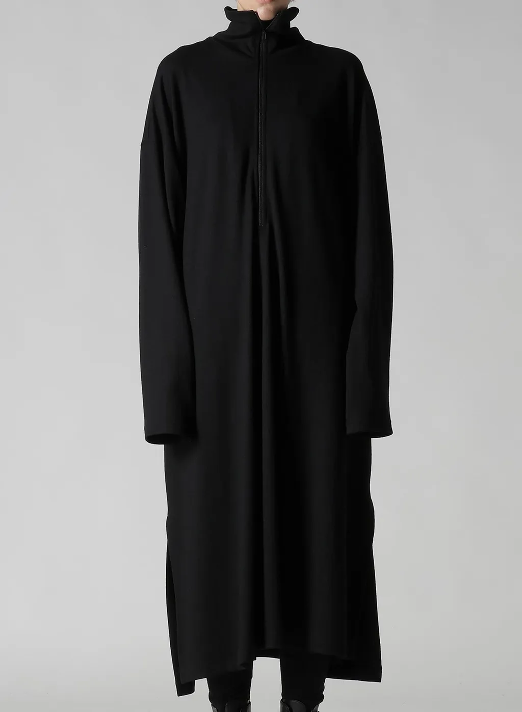 Mild Washable Jersey Stand-Up Collar Dress