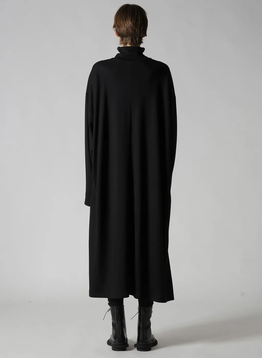 Mild Washable Jersey Stand-Up Collar Dress