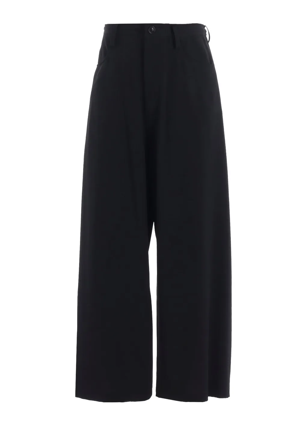 Wool Serge Long Straight Pants