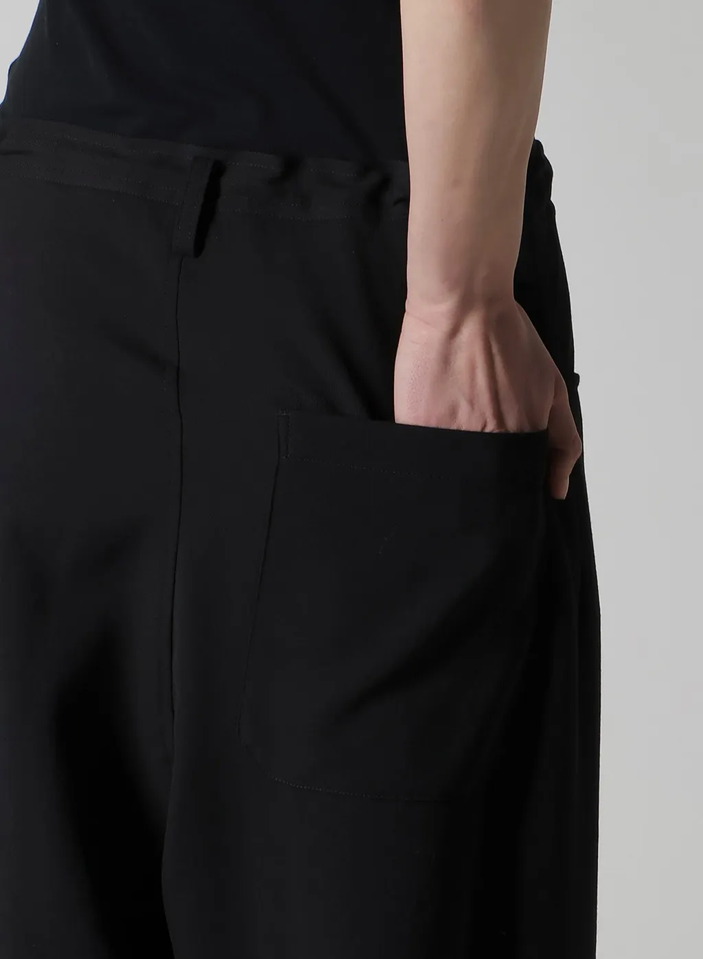 Wool Serge Long Straight Pants