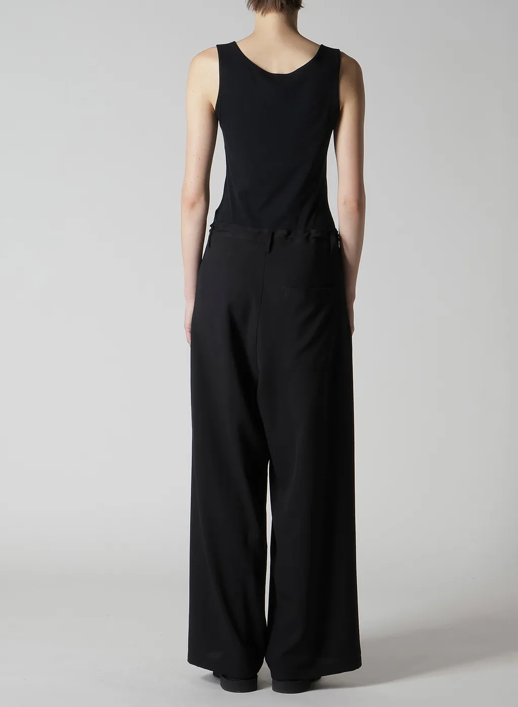 Wool Serge Long Straight Pants