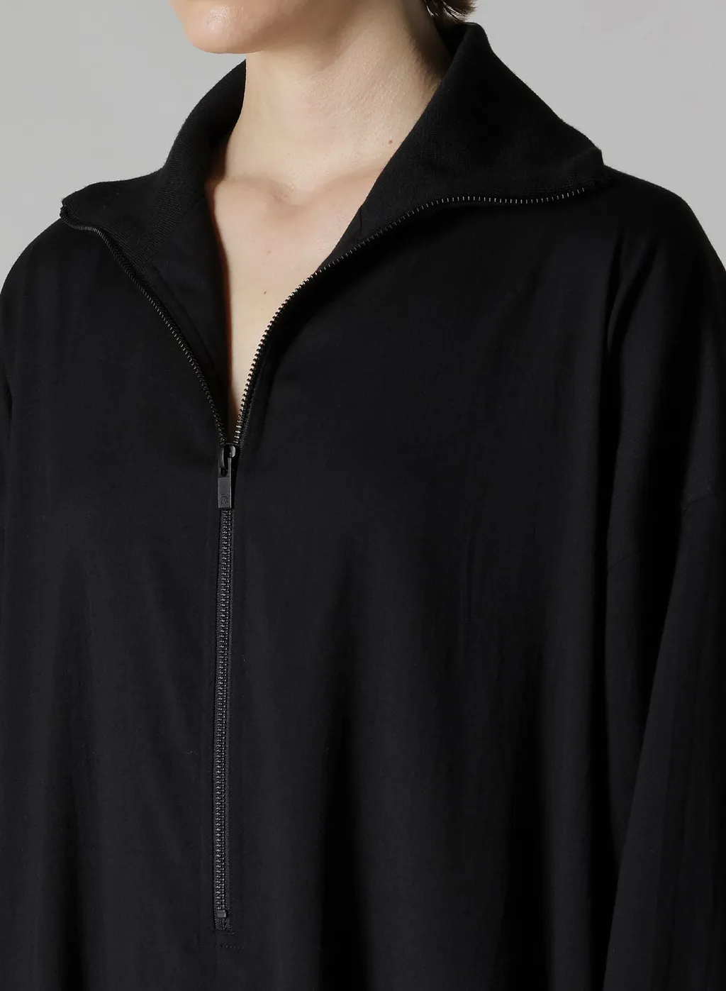Wool Brend Twill Stand-Up Collar Dress