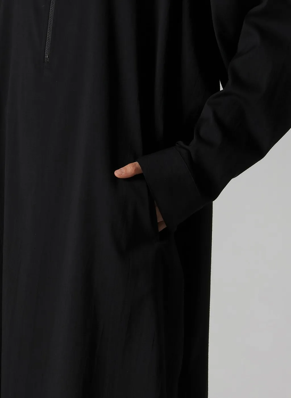Wool Brend Twill Stand-Up Collar Dress