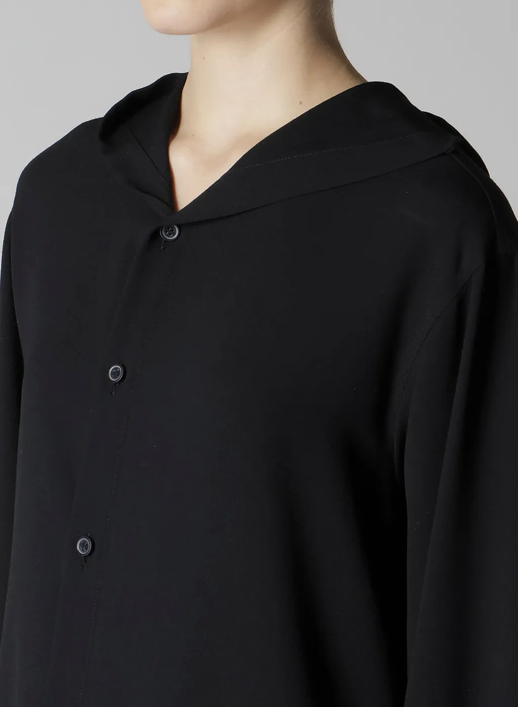 Wool Serge Sailor Collar Blouse