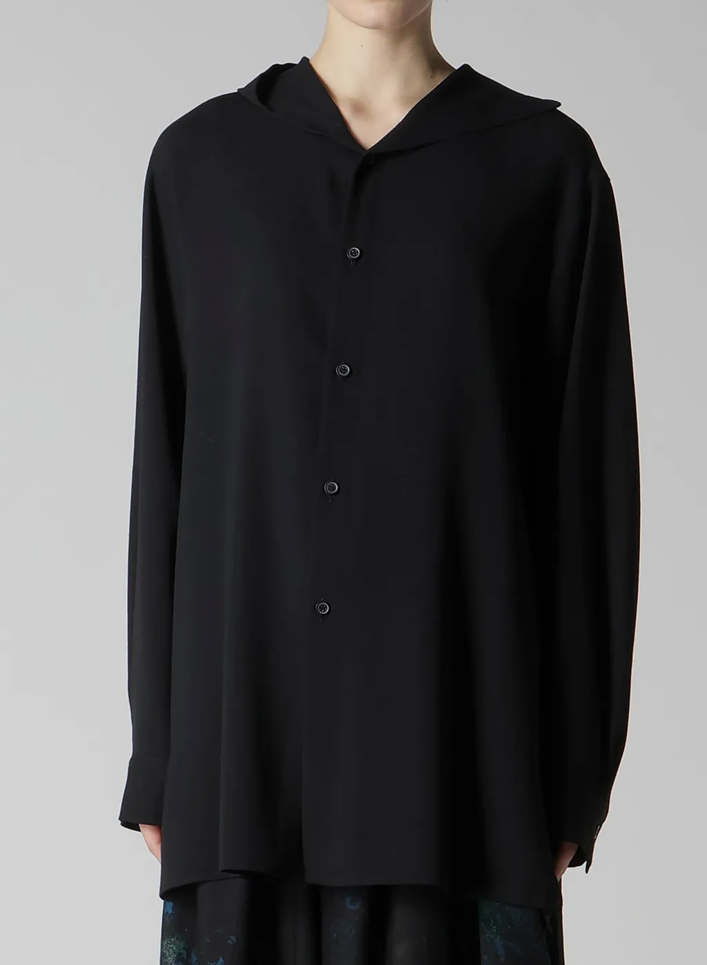Wool Serge Sailor Collar Blouse