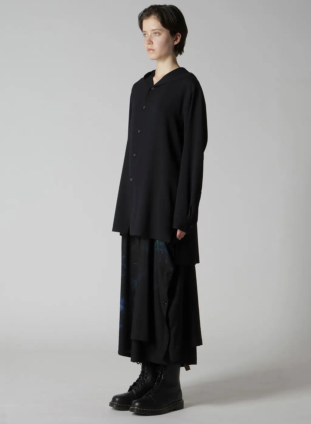 Wool Serge Sailor Collar Blouse
