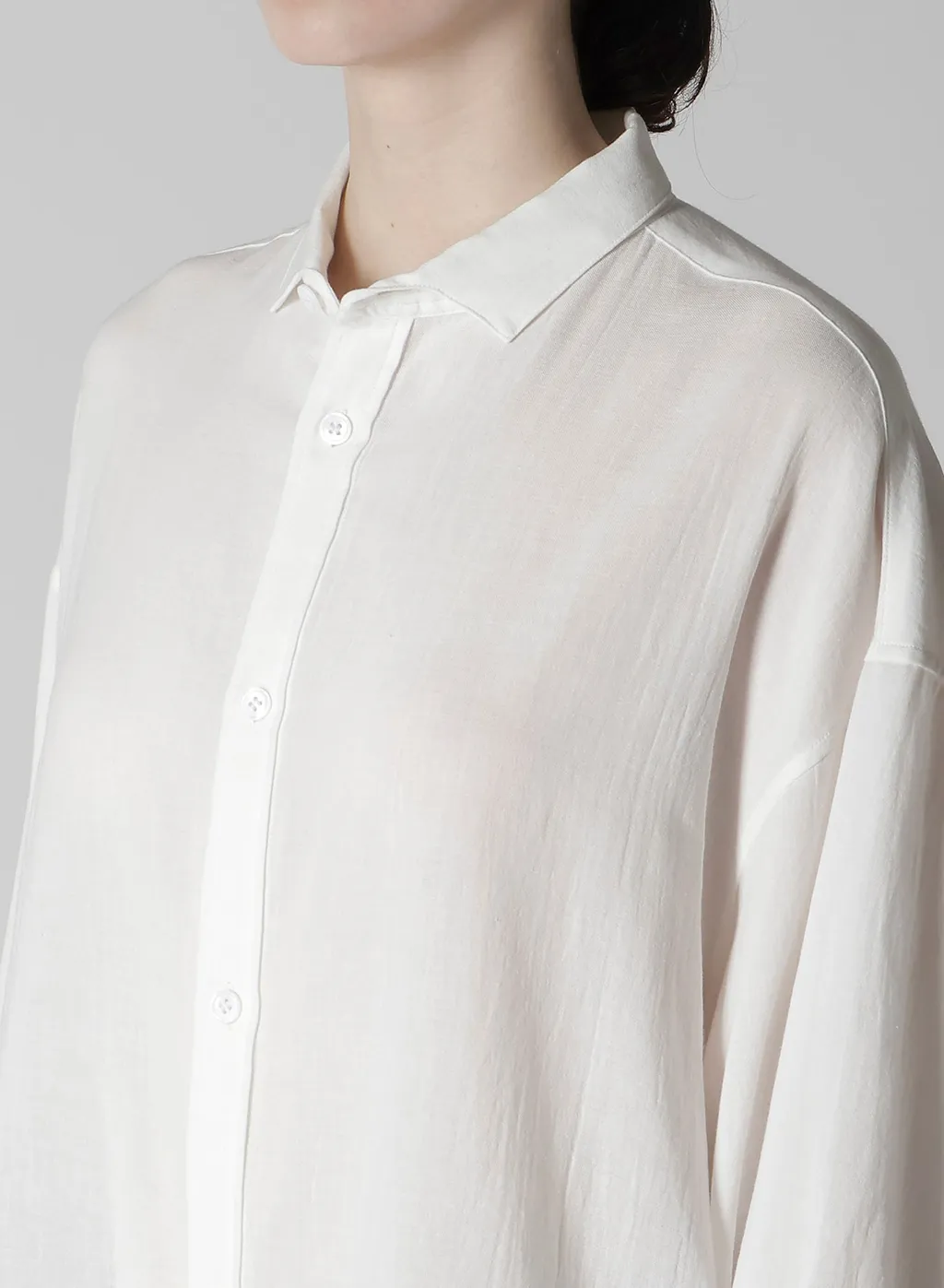 Cotton Viyella Design Collar Big Blouse