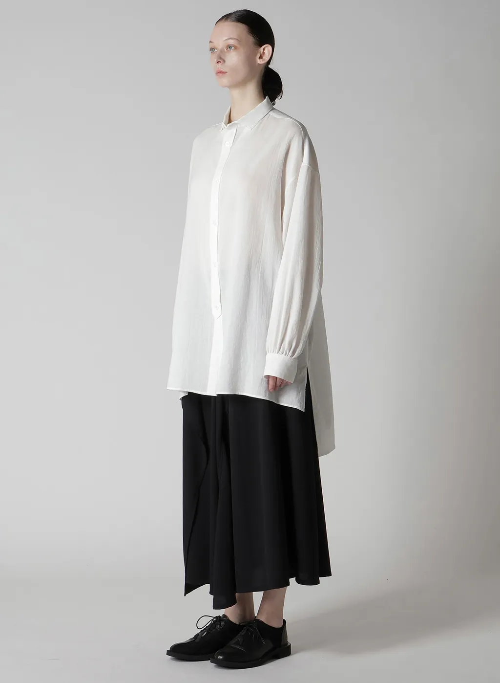 Cotton Viyella Design Collar Big Blouse