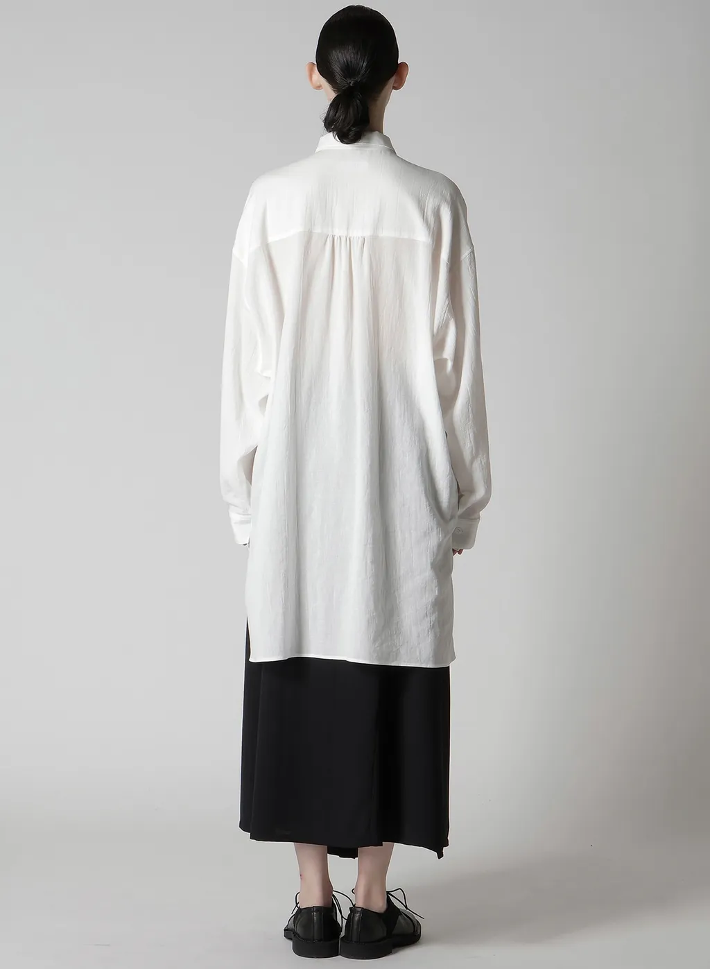 Cotton Viyella Design Collar Big Blouse