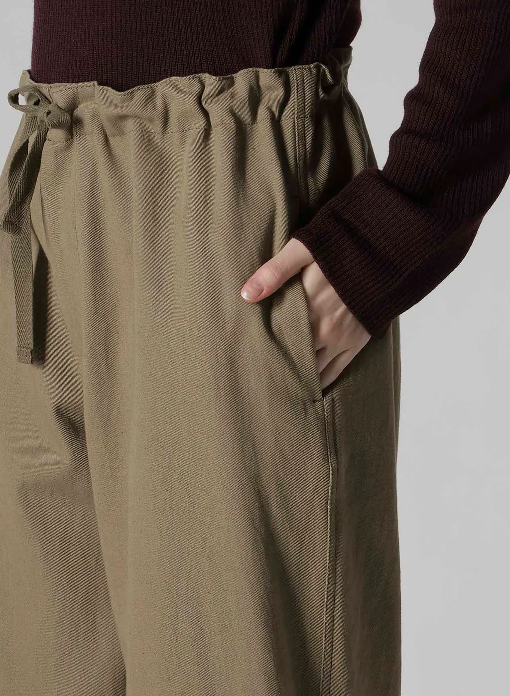 Cotton Linen Twill Straight Pants